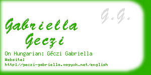 gabriella geczi business card